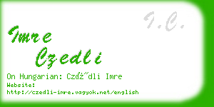 imre czedli business card